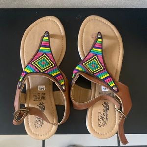 New colorful sandals